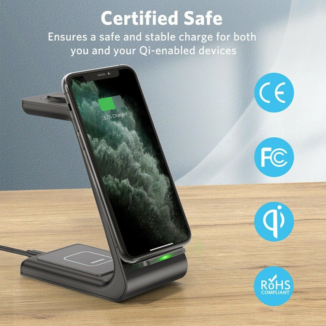 3IN1 Wireless Charging Station with Sleek Design