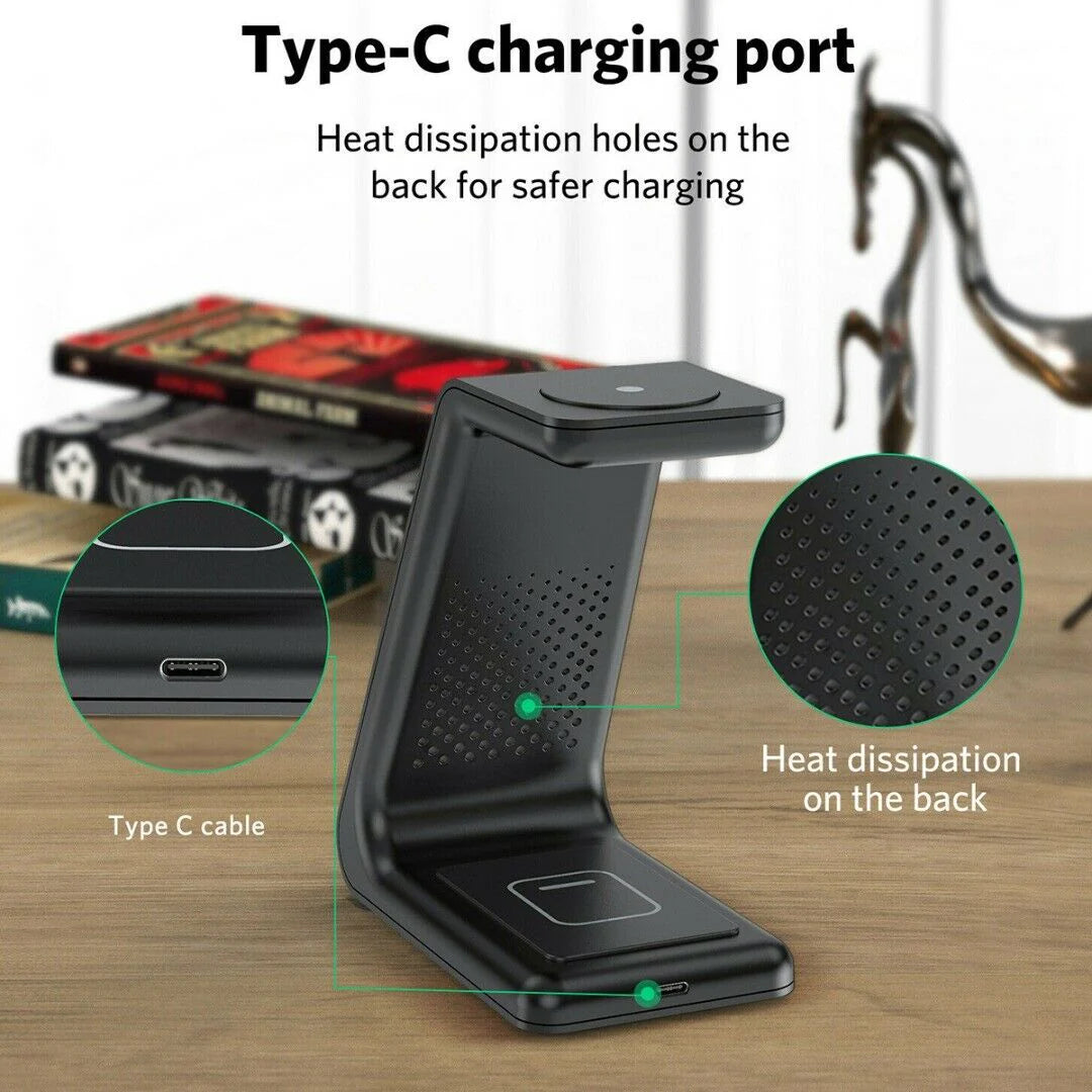 3IN1 Wireless Charging Station with Sleek Design